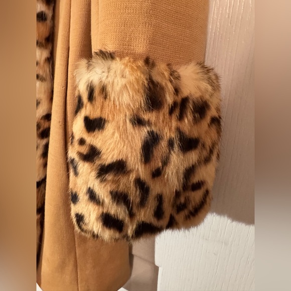 LilliAnn Fashions Vintage 60's Coat- Genuine Rabbit fur leopard print Coat S/M - Picture 4 of 11